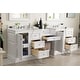 preview thumbnail 4 of 11, James Martin Vanities De Soto 94" Double Vanity Set with Makeup Table, Bright White