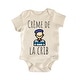 preview thumbnail 1 of 4, French France Creme - Baby Bodysuit Blue - 0-3M