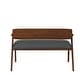 Carson Carrington Comiskey Cherry Finish Arm Dining Bench with Back ...