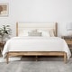 preview thumbnail 1 of 48, Spruce & Spring Mason Upholstered Platform Bed Frame with Headboard Cream - Full