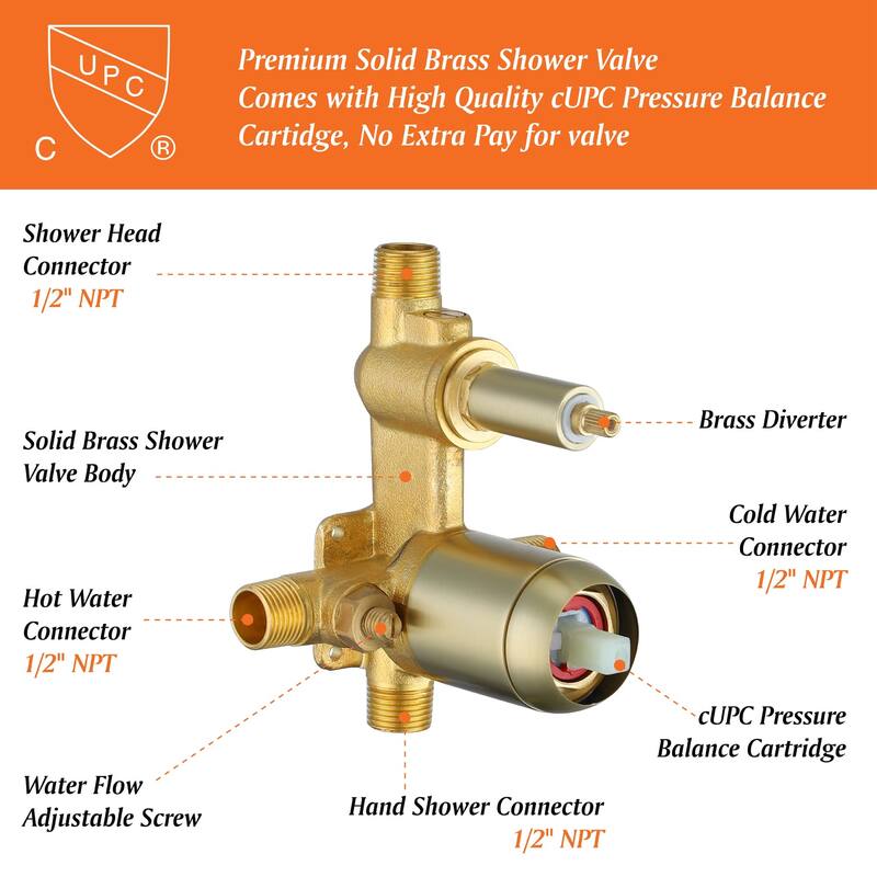Wall Mounted Tub Faucet With Handheld Shower Waterfall Bathtub Faucet With Hand Shower Tub Filler With Pressure Balance Valve