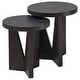 preview thumbnail 3 of 9, Uttermost Nadette Set of (2) Modern Rustic End Nesting Tables
