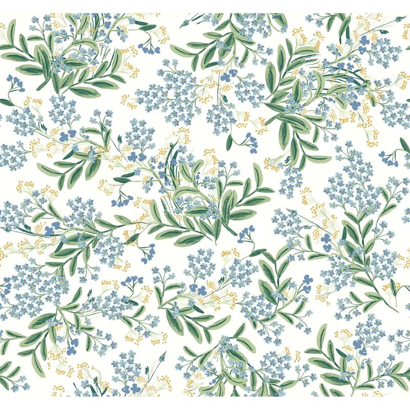 Rifle Paper Co.Cornflower White & Green Wallpaper