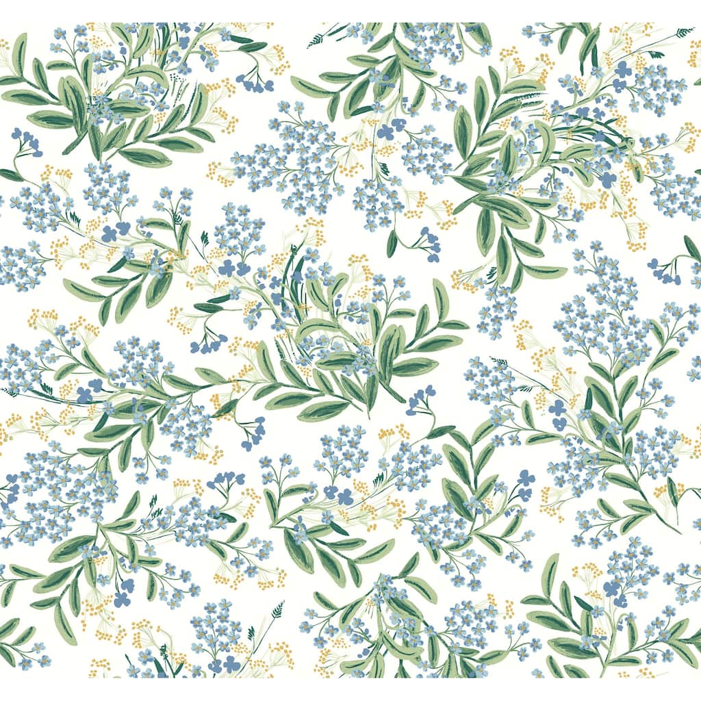 Rifle Paper Co.Cornflower White & Green Wallpaper