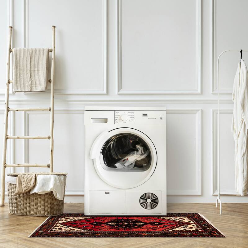 ECARPETGALLERY Hand-knotted Andelz Red Wool Rug - 3'3 x 5'5