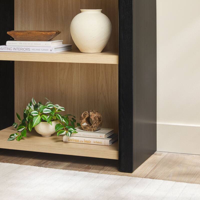 Walker Edison Modern Wood Open Bookshelf