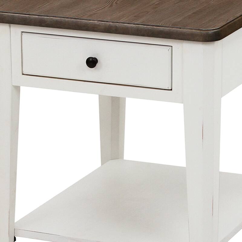 Chromcraft Peter Revington End Table in Gray, White Finish