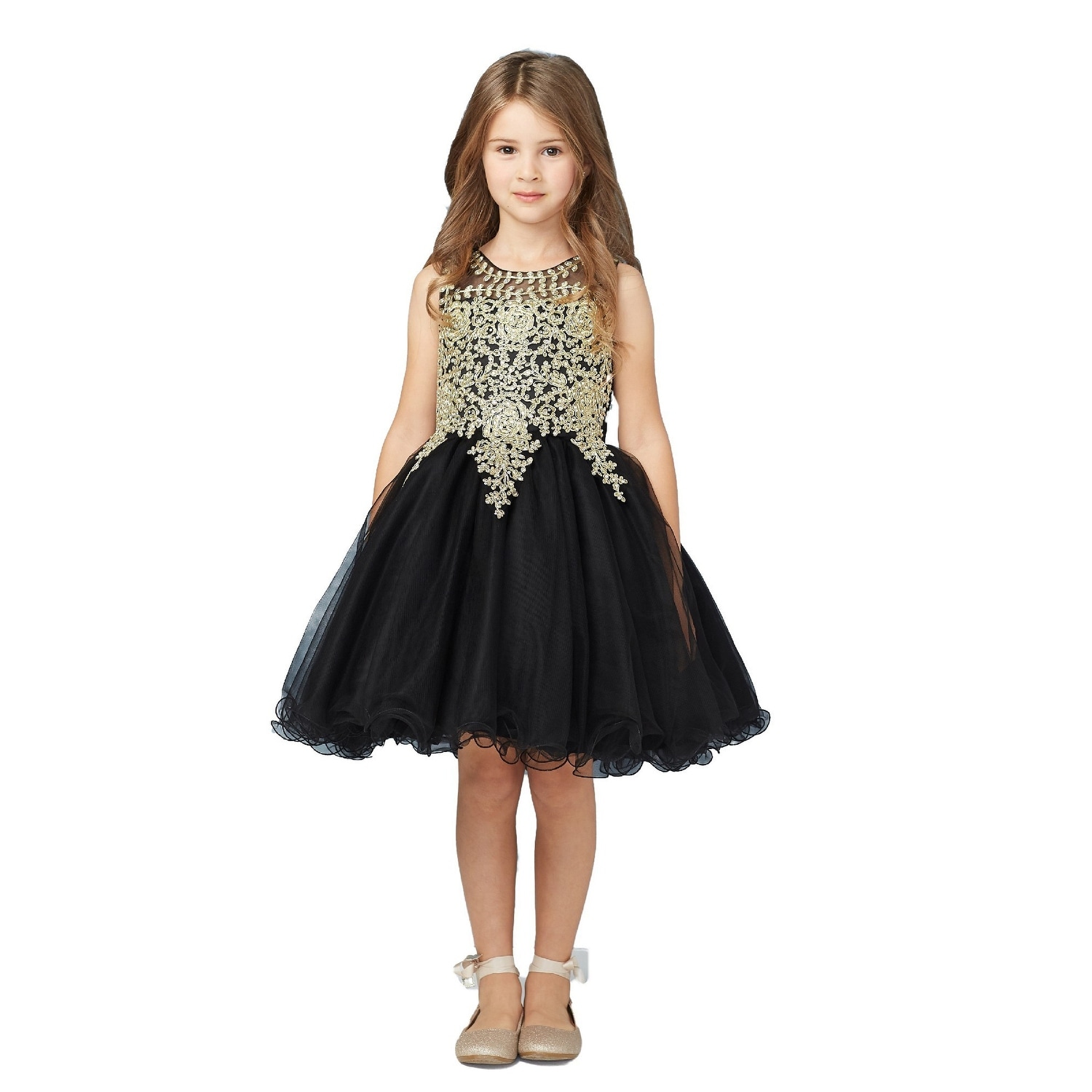 kids gold dress