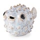 preview thumbnail 1 of 2, Spike I (Small) Off-White Ceramic Puffer Fish - Small