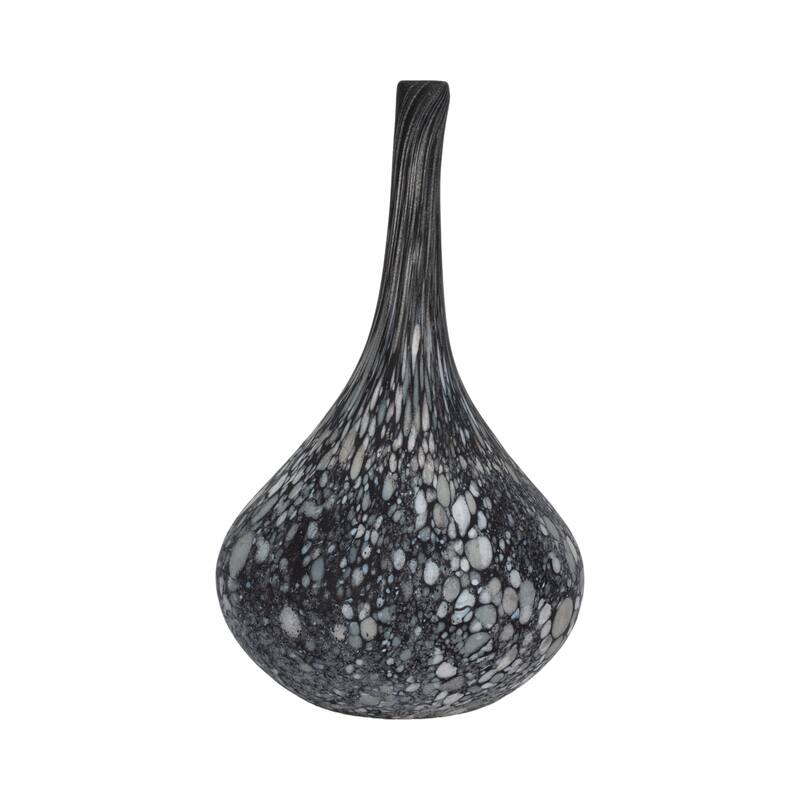Glass Teardrop Silhouette Bottle - Gray