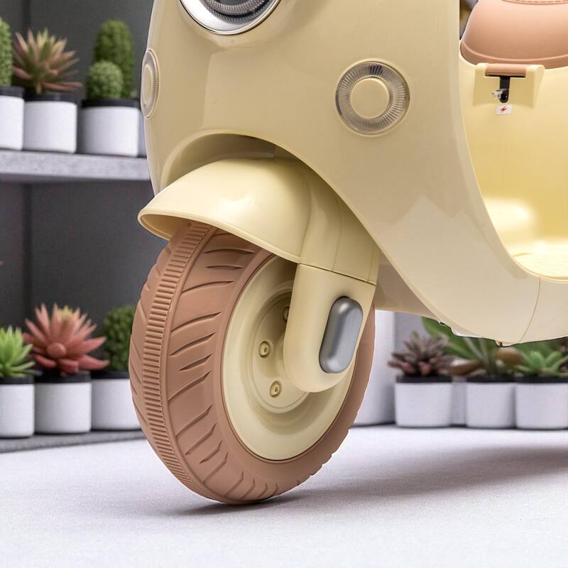 12V Dual Motor Kids Ride-On Motorcycle, Two-Seater with LED Headlights, Bluetooth & Oversized Trunk, Ages 3-6