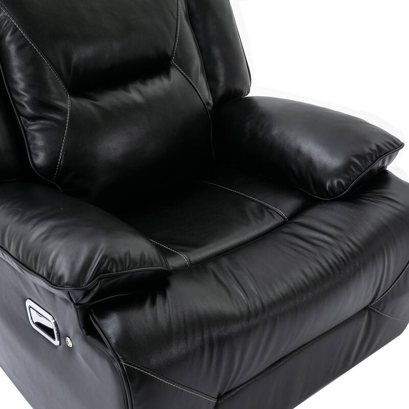 3 Seater Home Theater Recliner Manual Recliner Chair with a LED Light Strip Two Built-in Cup Holders