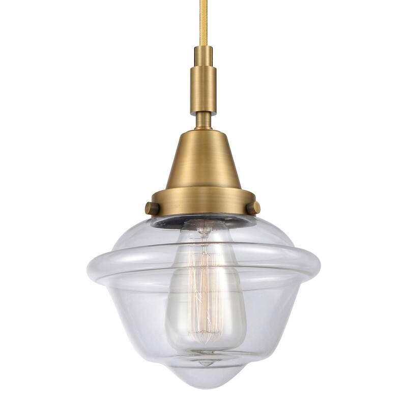 Innovations Lighting 447-1P-G532 Oxford 7" Wide Mini Pendant with - Brushed Brass