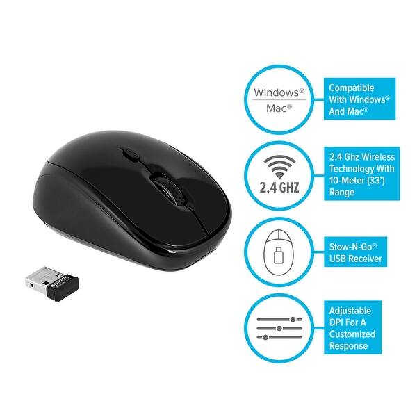 Shop Targus Wireless Blue Trace Mouse Amw50us Overstock 28776084