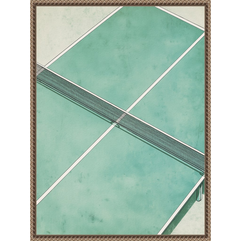 Ping Pong Table by Andreas Magnusson (18 x 24 in.), Framed Canvas Wall Art Print