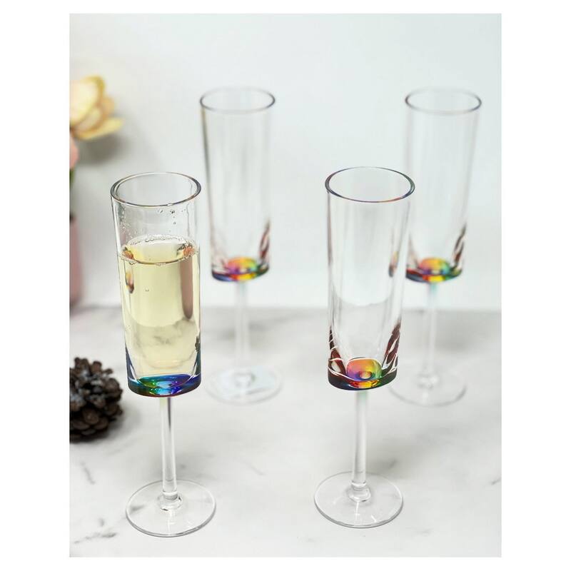 Plastic Champagne Flutes Set of 4 (4oz)