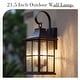 preview thumbnail 9 of 15, Classic Outdoor Wall Lantern with Water Rippled Glass