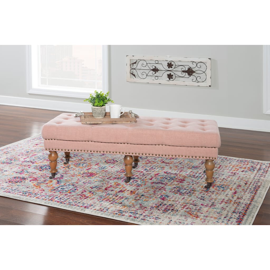 Copper Grove Pereiaslav 50-inch Tufted Pink Bench