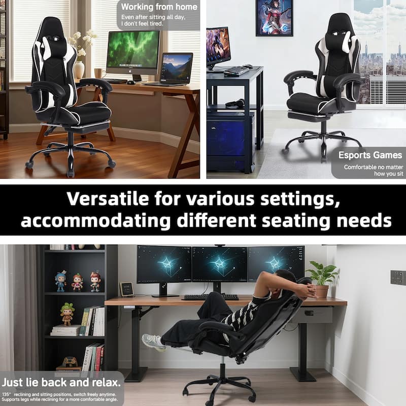 E-sports Gaming Chair Sports Car Driving Seat PU Material Moulded Sponge Comfortable and Safe With Massage