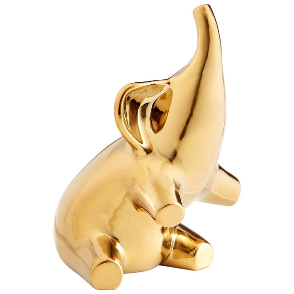 Cyan Design 09867 Jumbo Ceramic Elephant Statue - Gold