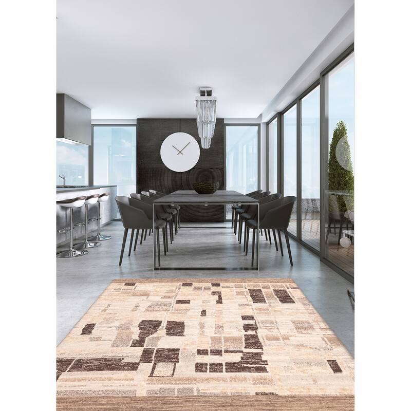 ECARPETGALLERY Hand-knotted Tangier Ivory Wool Rug - 8'0 x 9'10