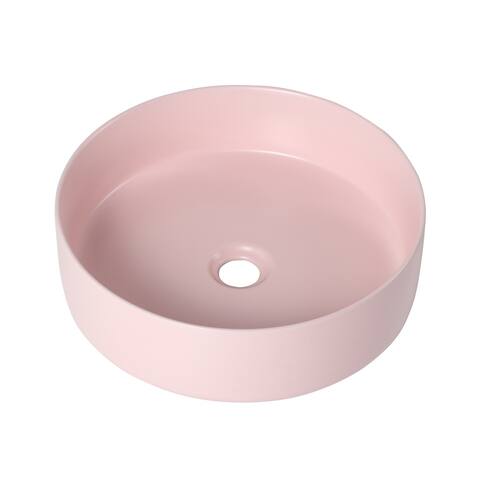 Modern Bathroom Sink Ceramic Circular Vessel