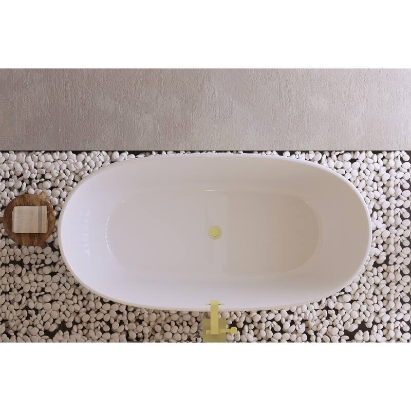 Adler Soaking Bathtub in Glossy White