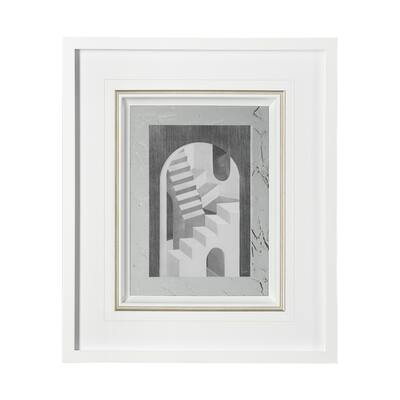 Labyrinth I Gray Framed Art Print