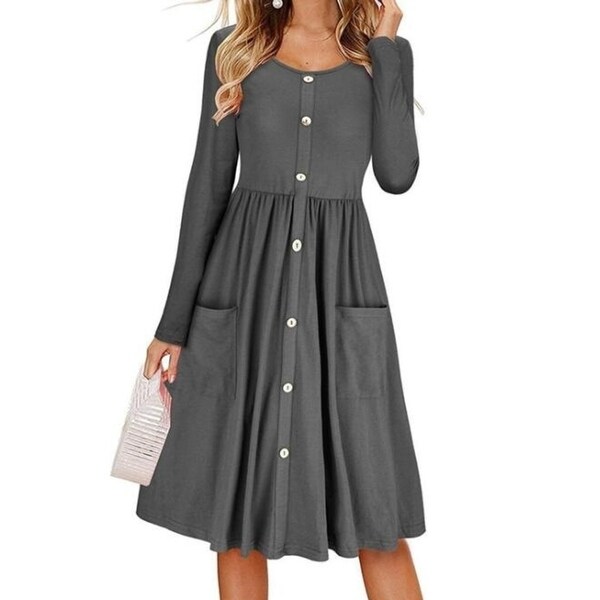 button swing dress