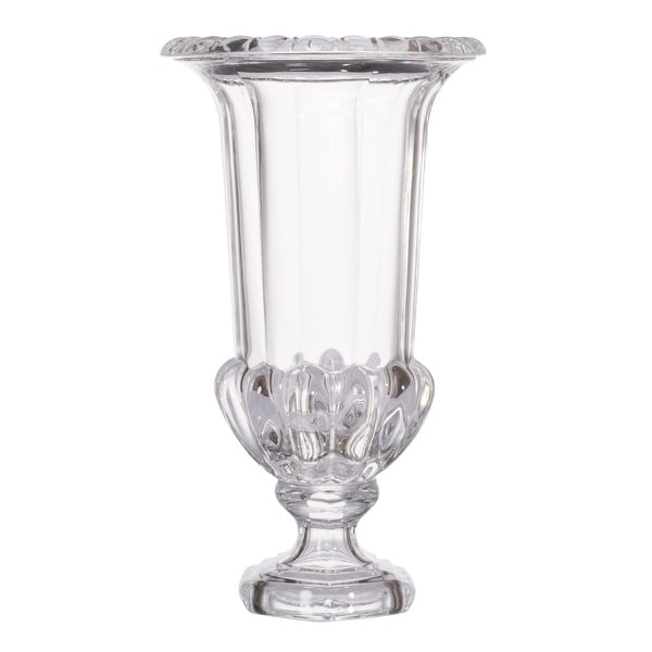 14.5" Clear Vintage Glamour Style Glass Flower Vase - N/A