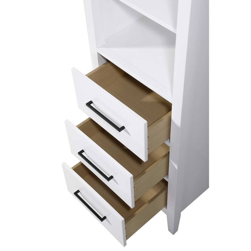 Laura 16-28 Inch Open Shelving Bath Storage Cabinet