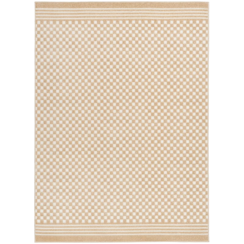 Nourison Casual Indoor only Geometric Area Rug - 6' 7" x 9' 2" - Taupe - Rectangle