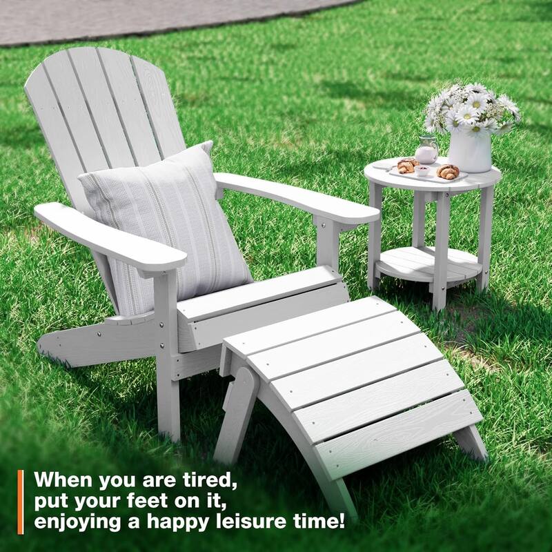 WINSOON Adirondack Ottoman,Folding Adirondack Foot Rest