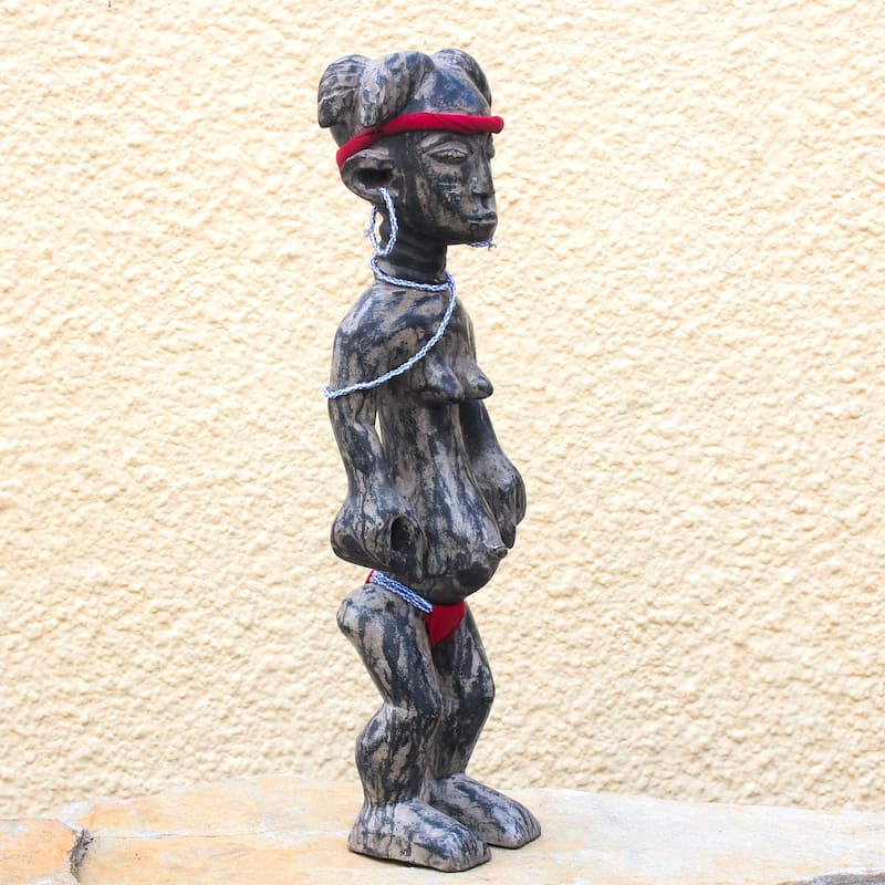 Novica Handmade Female Warrior Wood Sculpture