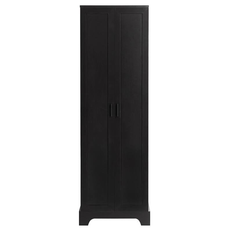 Storage Cabinet with Two Doors for Bathroom, Office, Adjustable Shelf, MDF Board