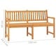 preview thumbnail 8 of 6, vidaXL 3-Seater Patio Bench with Table 59.1" Solid Teak Wood - 59.1" x 24.6" x 35.4"