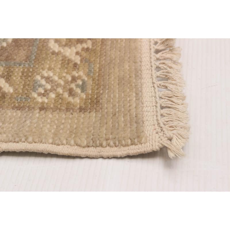 ECARPETGALLERY Hand-knotted Oushak Taupe Wool Rug - 8'1 x 10'0