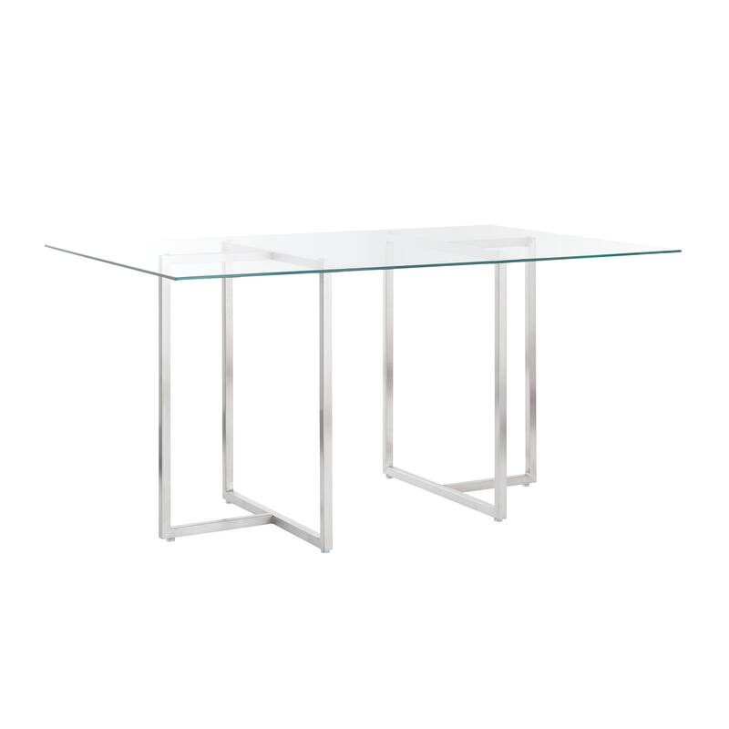 Legend 29x48-Inch Rectangular Dining Table with Stainless Steel Base