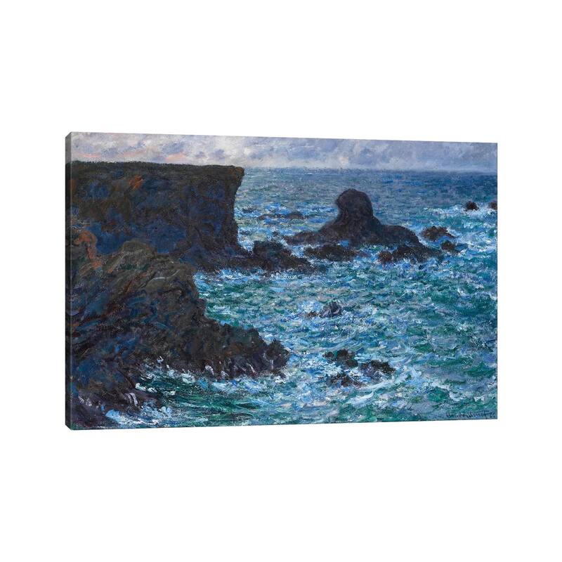 iCanvas "Rocks at Port Coton, the Lion Rock, 1886 " by Claude Monet Canvas Print