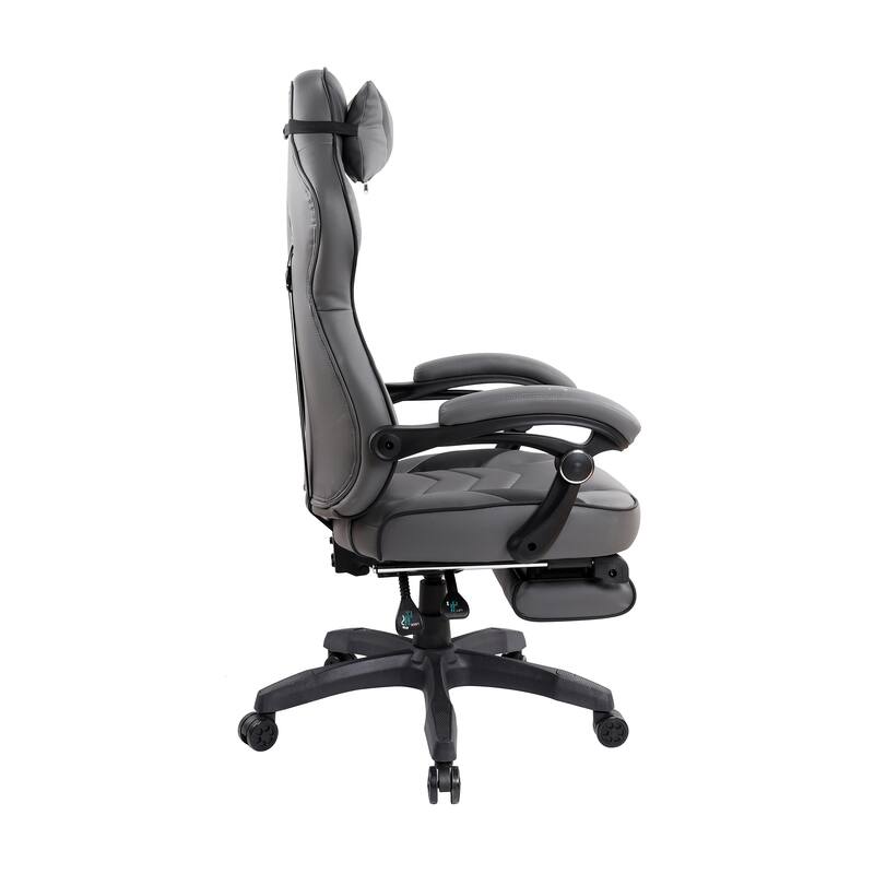 Gaming Racing Style Fully Reclining Executive Office Chair with Footrest