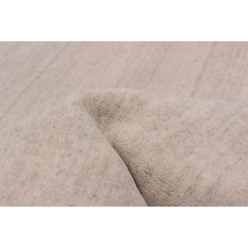 ECARPETGALLERY Hand Loomed Kashkuli Gabbeh Light Grey Wool Rug - 5'9 x 8'0