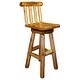 preview thumbnail 1 of 0, White Cedar Log Swivel Stool with Spindle back Bar height - White Cedar