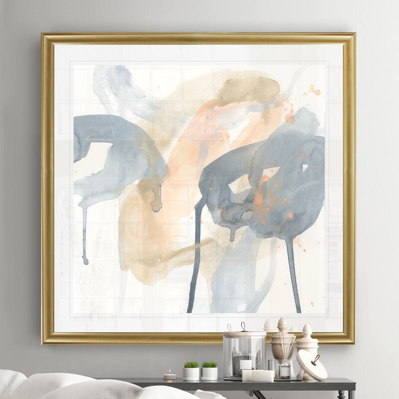 Liquid Blueprint VIII -Black Framed Print