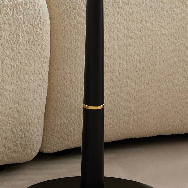 Modern Minimalist Coffee Table Square Coffee Table with Waterproof Tabletop and Decorative Ring, for Living Room