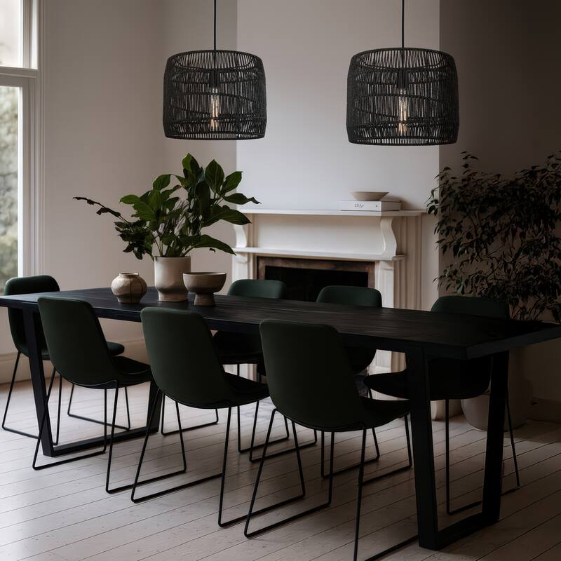 Innovations Lighting Elwood - 1 Light 18" Cord Hung Pendant - Matte Black Finish - Matte Black Shade