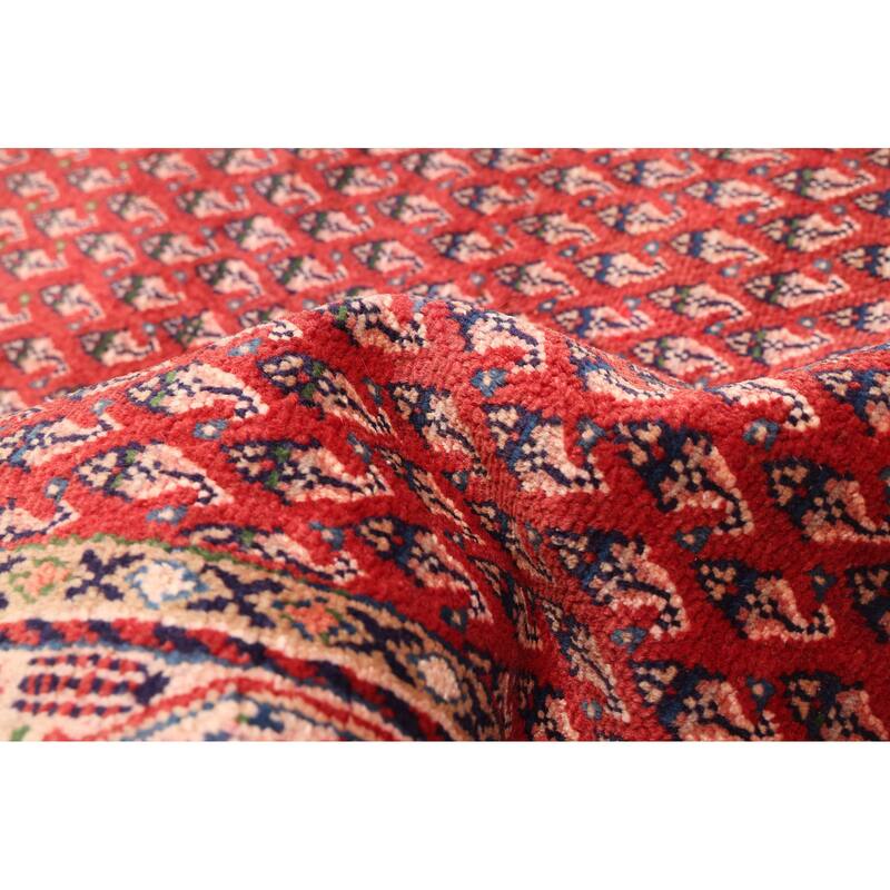 ECARPETGALLERY Hand-knotted Andelz Red Wool Rug - 4'4 x 10'8