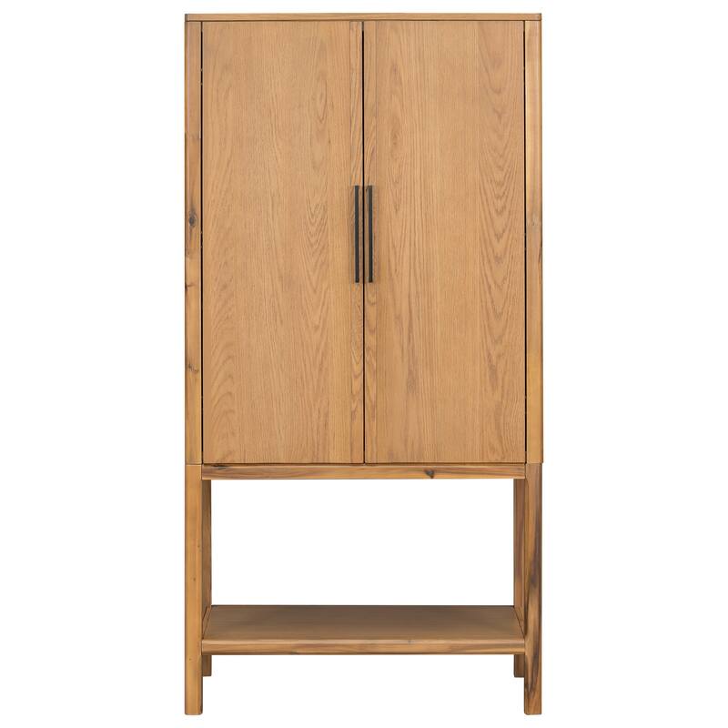 Sophisticated Oak Veneer Cabinet With Multiple Storage Functions,Suitable For Study,Entryway,Hallway,Living Room,Foyer