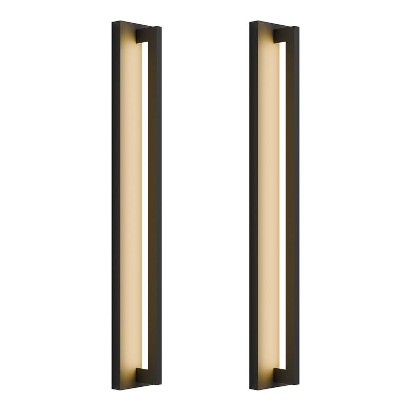 Long Outdoor Wall Lights Waterproof Modern Exterior Lighting Fixtures - 2Pack/35.5 inch