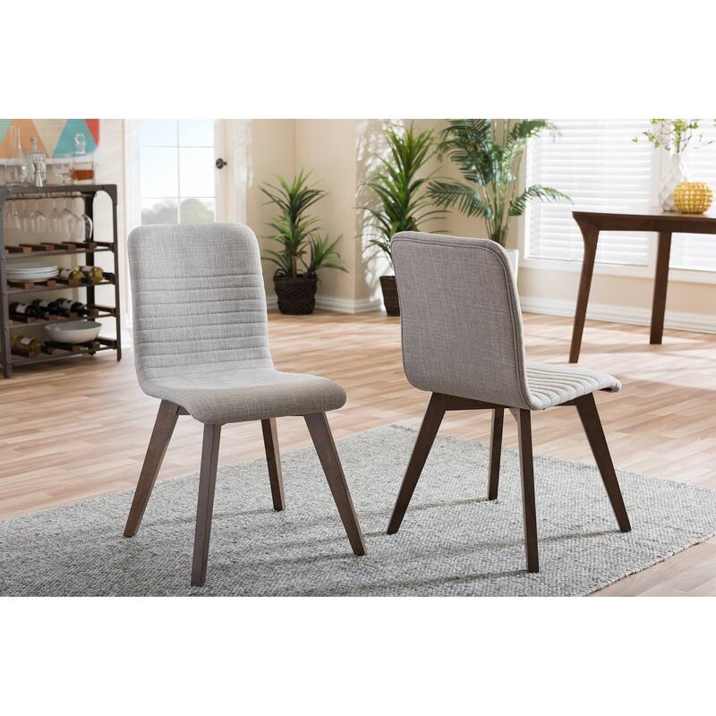 Carson Carrington Honningsvag 2piece Light Grey Midcentury Modern Upholstered Dining Chair Set