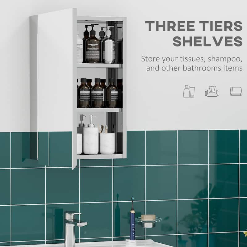 kleankin Wall-Mounted Medicine Cabinet with Mirror